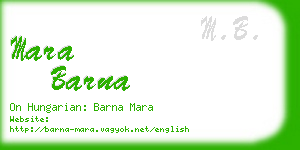 mara barna business card